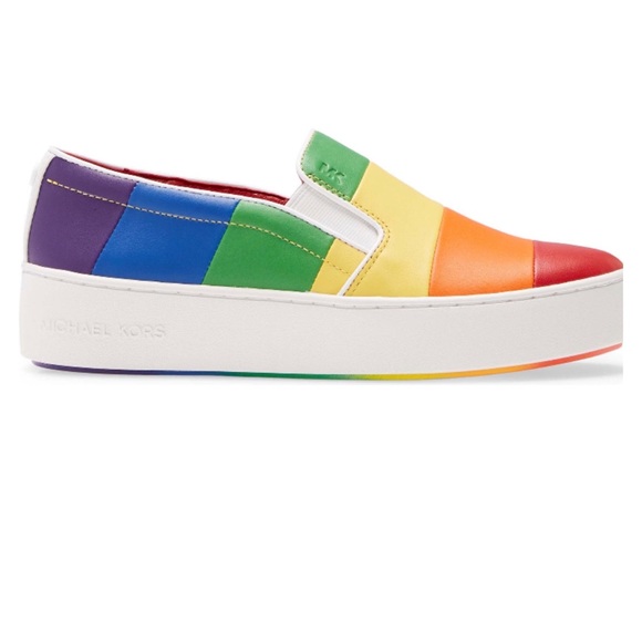 MICHAEL KORS Rainbow Slip On Sneakers - Picture 2 of 5